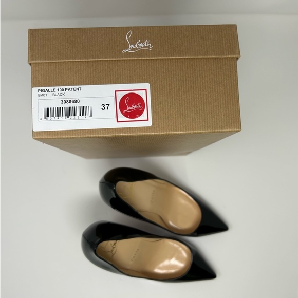 Christian Louboutin Black Patent Pigalle 100 - Picture 10 of 11